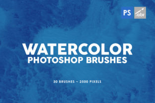 30 Watercolor Photoshop Stamp Brushes 3