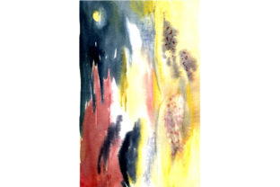 Abstract Spot Handdrawn Watercolor Review