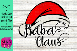 Baba Claus Watercolor Santa Hat for Crafts