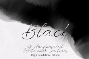 Black Watercolor Textures for Crafters