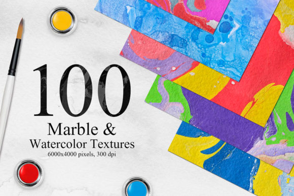 Bright Marble Watercolor Backgrounds Textures