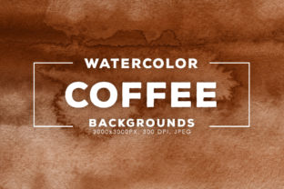 Coffee Watercolor Backgrounds for Design