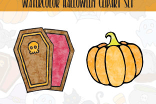 Funny Watercolor Halloween Clipart for Crafts