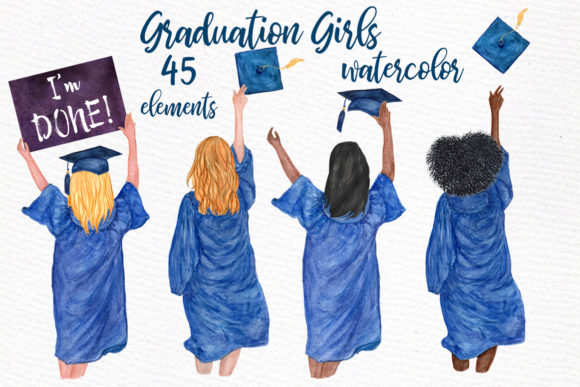 Graduation Clipart for Crafts & Branding