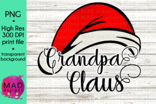 Grandpa Claus Watercolor Santa Hat Crafts