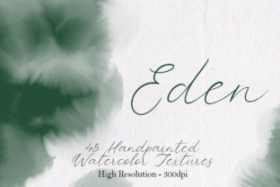 Green Watercolor Textures for Digital Sales