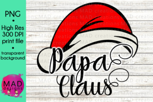 Papa Claus Watercolor Santa Hat for Crafts