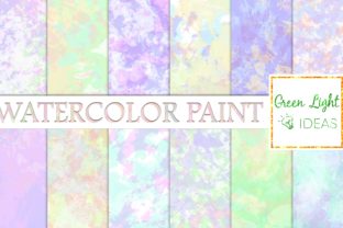 Pastel Watercolor Paint Scrapbook Paper Backgrounds