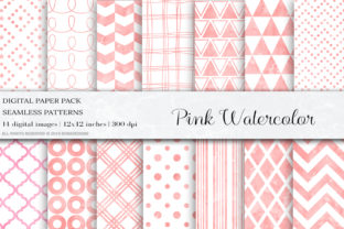 Pink Watercolor Digital Papers & Patterns Review