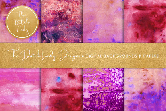 Purple Watercolor Splotch Scrapbook Papers & Textures