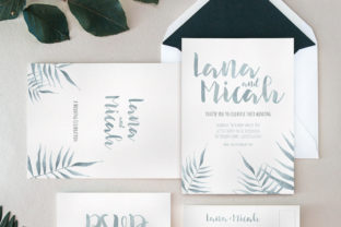 Watercolor Foliage Wedding Invitation Suite Review