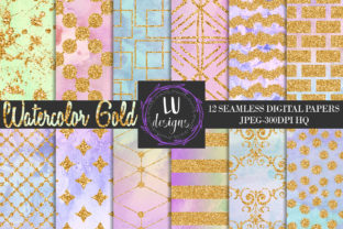 Watercolor Gold Unicorn Backgrounds Review