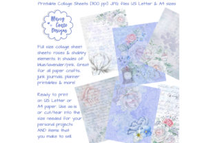 Watercolor Rose Printable Collage Papers for Crafts