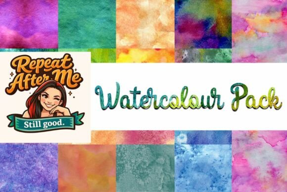 Watercolour Paper Pack - 17 Variations Backgrounds